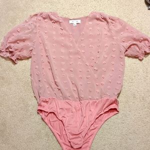 Pink Body Suit Blouse